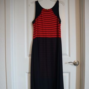 Red and navy striped dress!